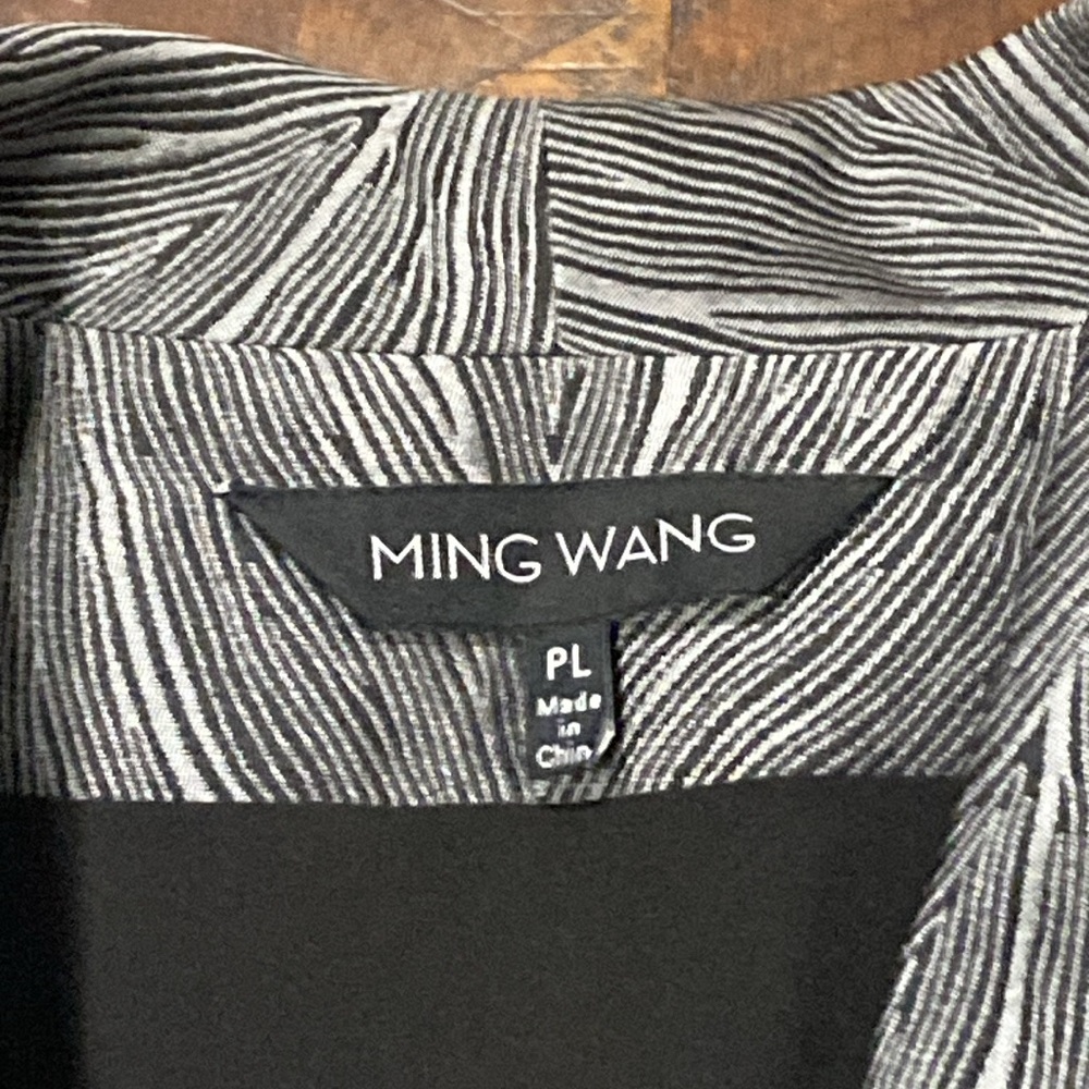 Ming Wang gray black open front jacket PL - Picture 6 of 10